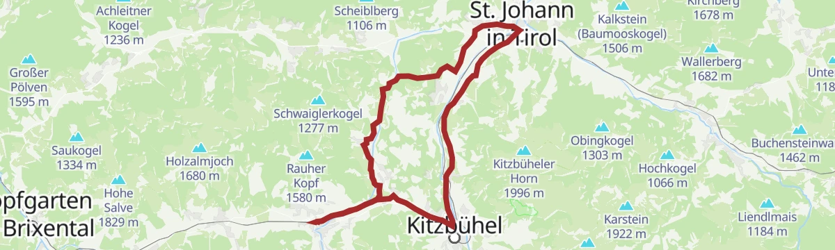 Route map: St. Johann Runde